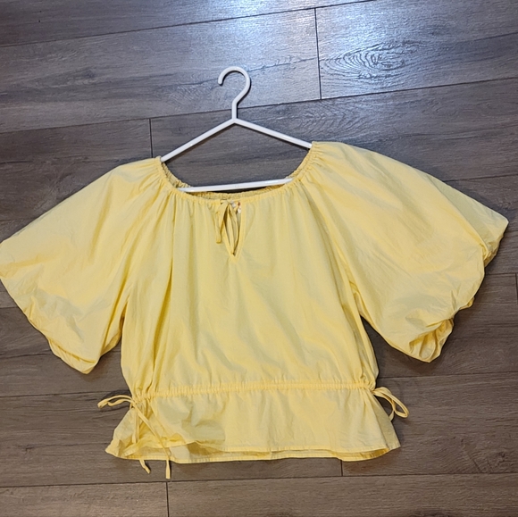 Levis puff sleeve cotton blouse -Size medium - Picture 3 of 11